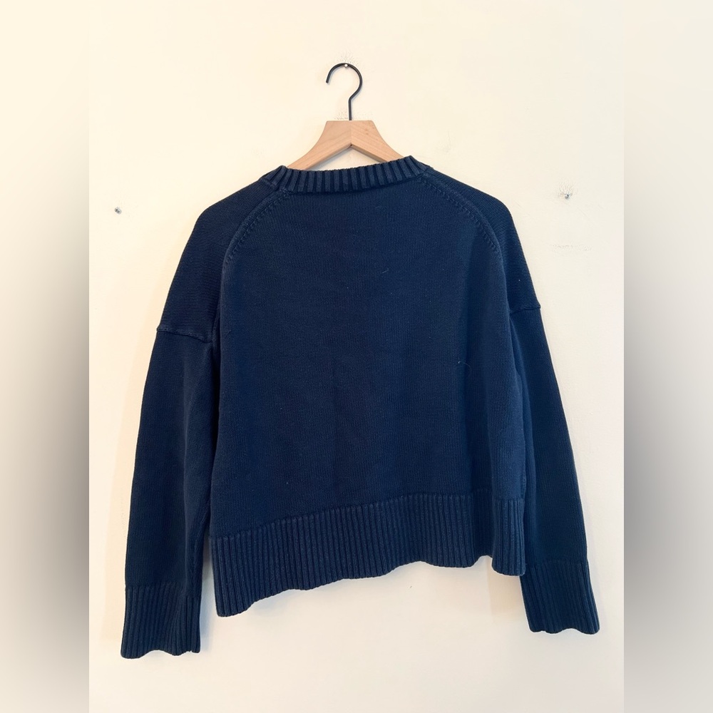Everlane the boxy every day cotton sweater blue size small - Picture 6 of 7